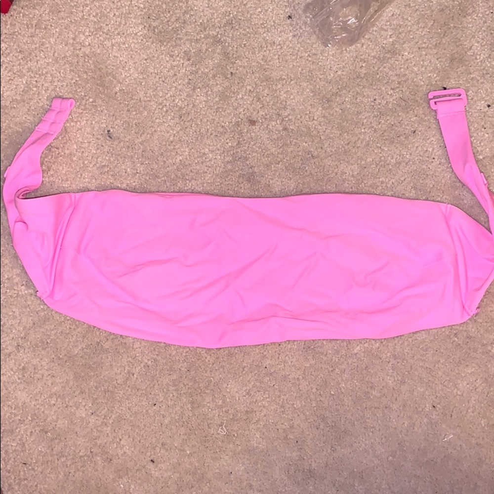 Aerie Pink Bandeau Bikini Top Medium